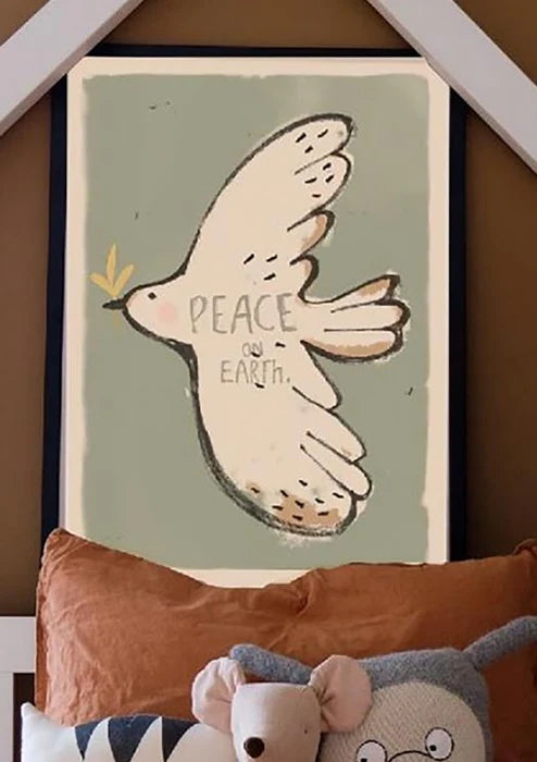 Poster/Ilustração A3 - Peace bird "Peace on Earth"
