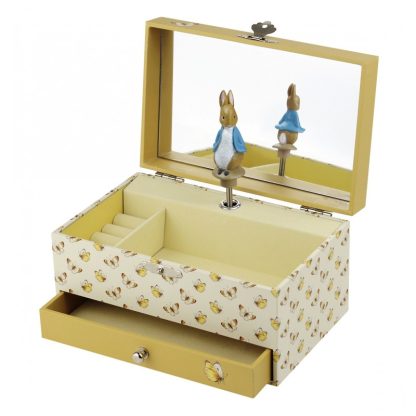 Caixa de Joias Musical Peter Rabbit - Borboletas Amarelas