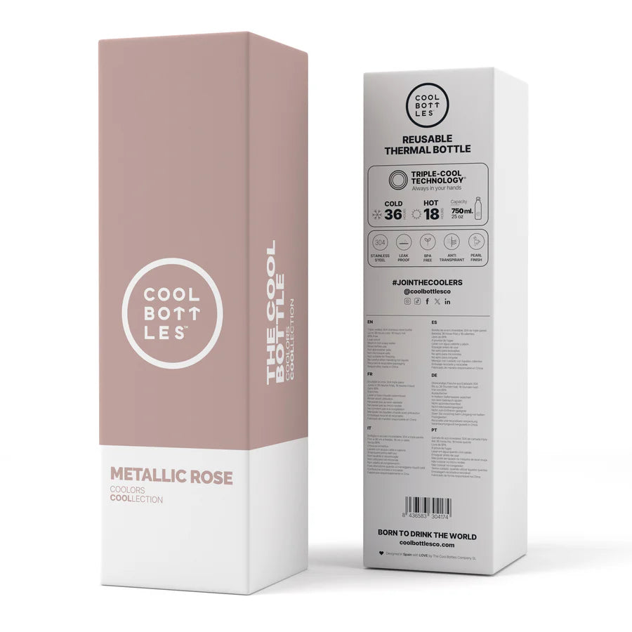 Garrafa Térmica Cool Bottles 750ml - Metallic Rose