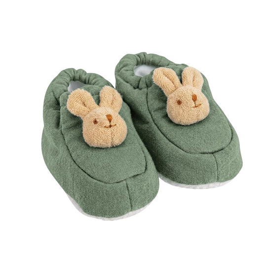 Pantufas para bebé  Coelho - Verde Khaki -  0-1 ano