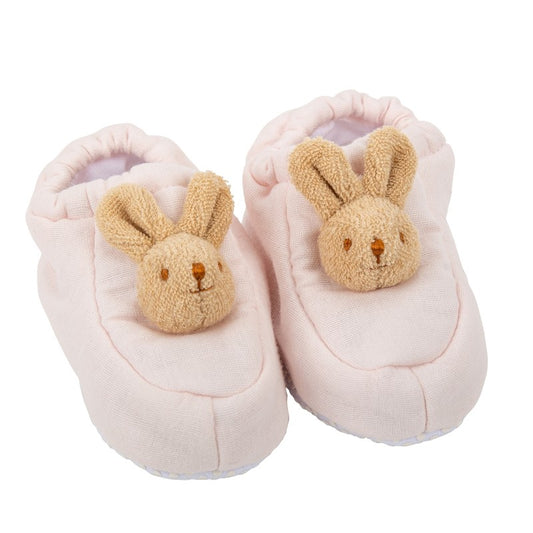 Pantufas para bebé Coelho - Rosa claro - 0-1 ano