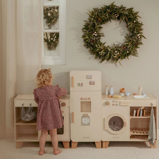 Frigorífico de madeira Creme - Little Dutch