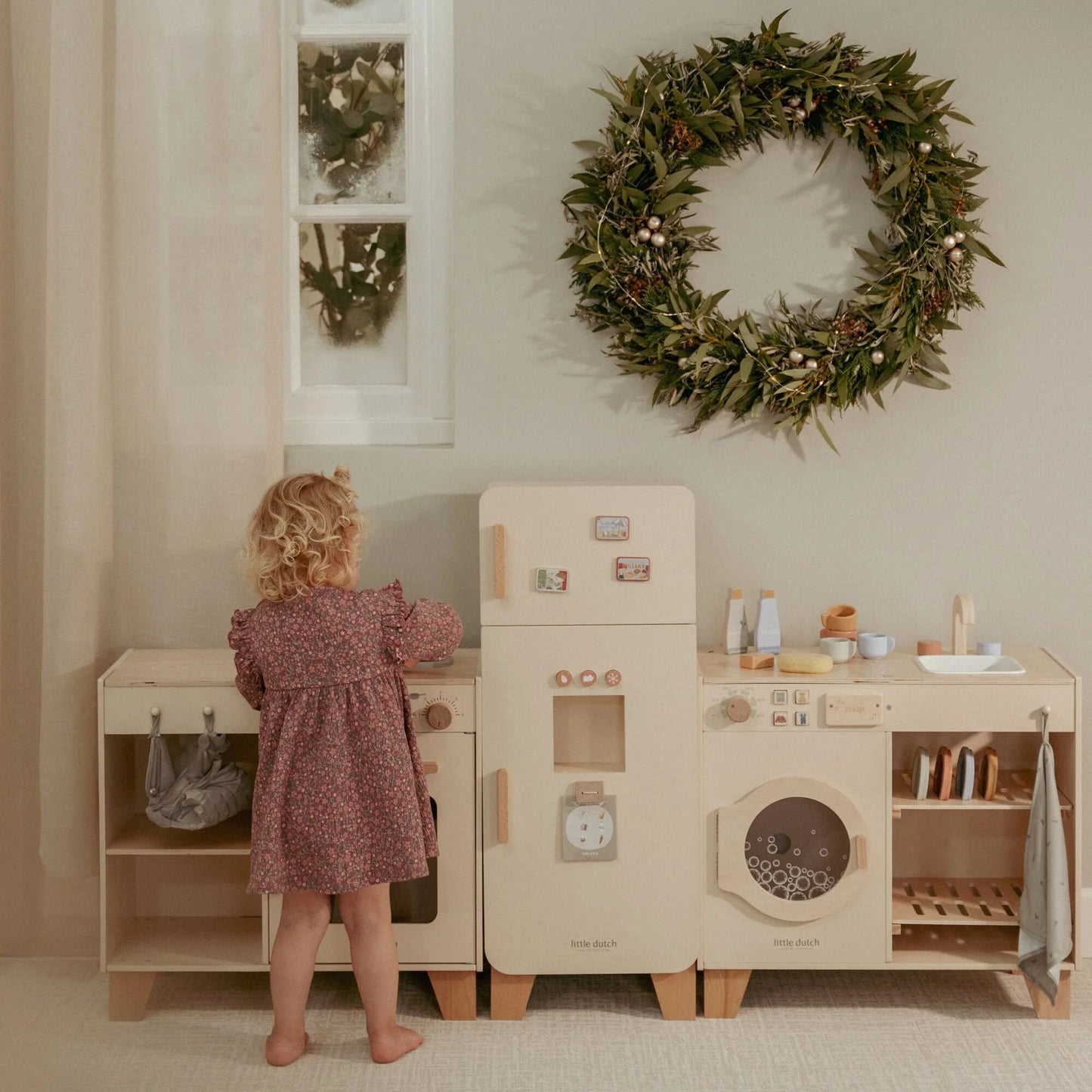 Cozinha de madeira para brincar Creme - Little Dutch