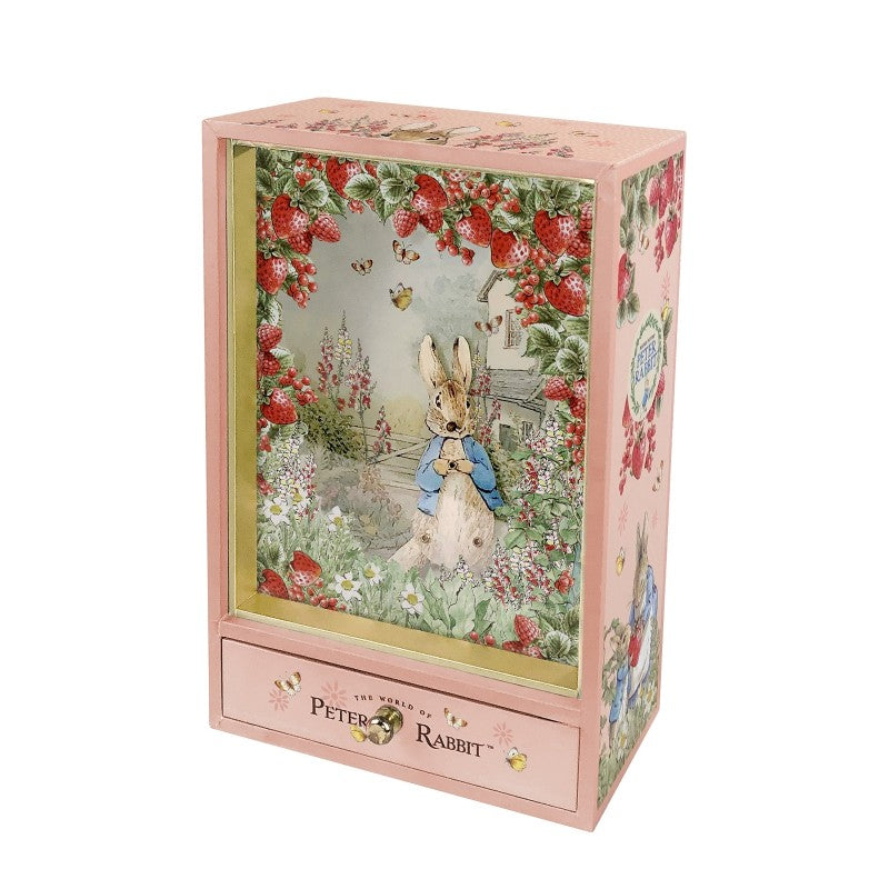 Caixa de música e luz de presença Peter Rabbit - rosa