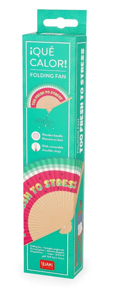 Leque Dobrável - Watermelon Too Fresh To Stress
