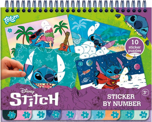 Totum stitch- pinta c/ numeros stickers