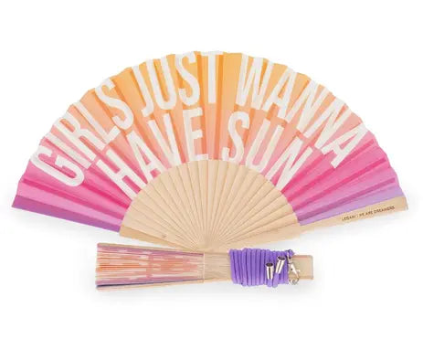 Leque Dobrável - Girls Just Wanna Have Sun