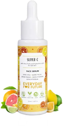 Sérum facial com ácido hialurônico e extrato de cítricos