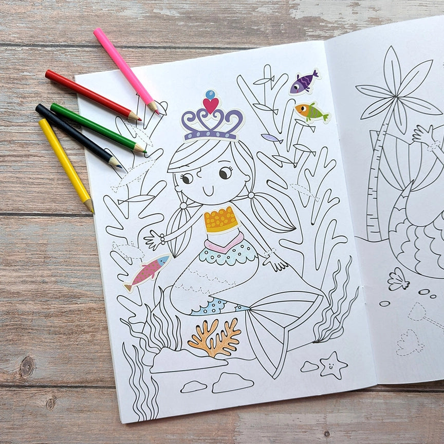 Livro de Colorir e Actividades - Mermaids