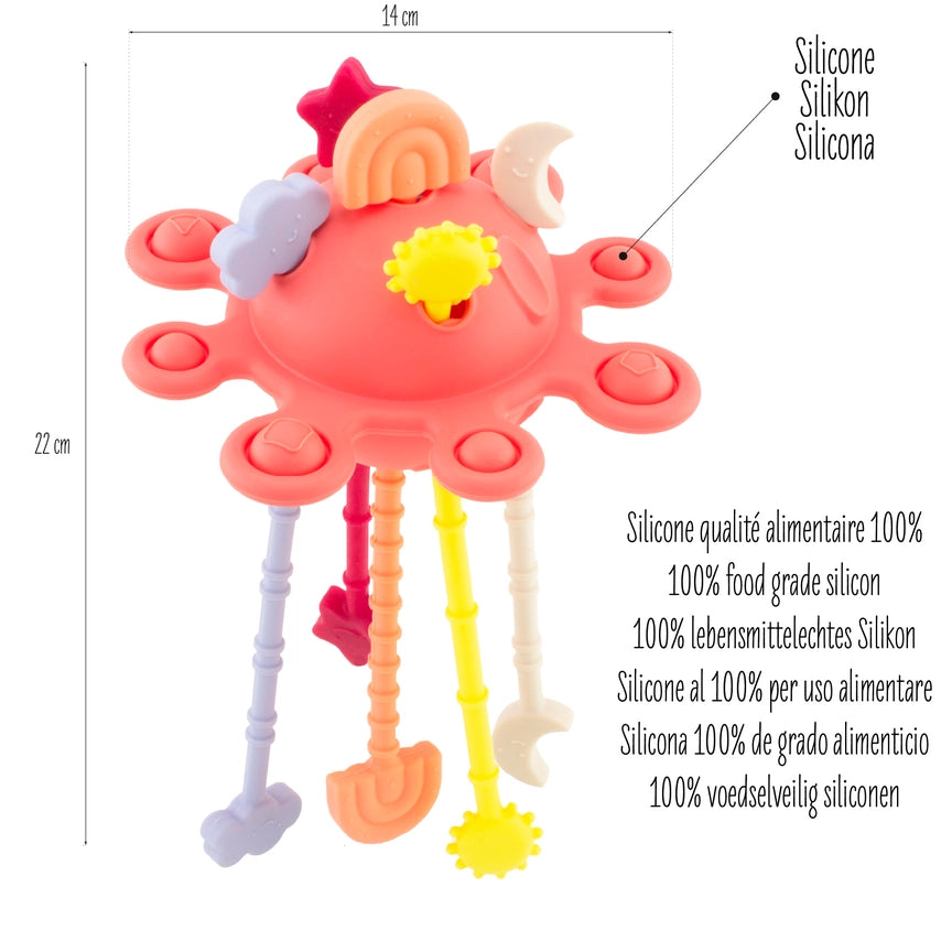 Brinquedo Sensorial de Silicone - Lua Vermelho