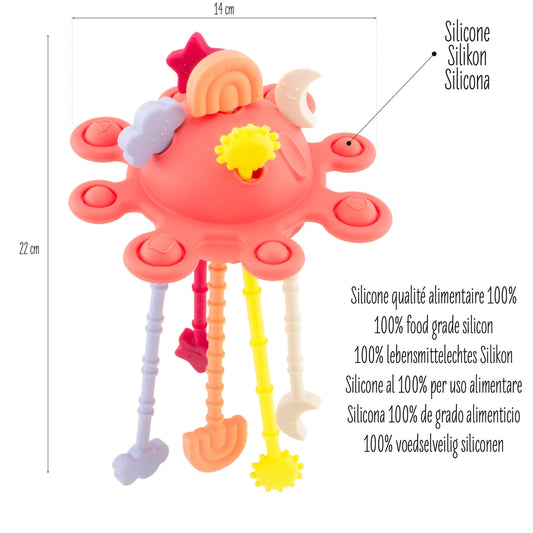 Brinquedo Sensorial de Silicone - Lua Vermelho