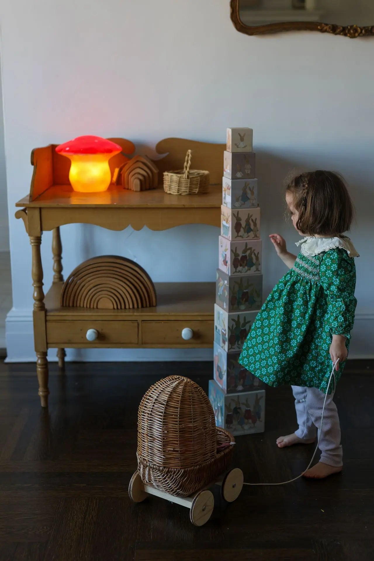 Candeeiro cogumelo médio vermelho - Egmont