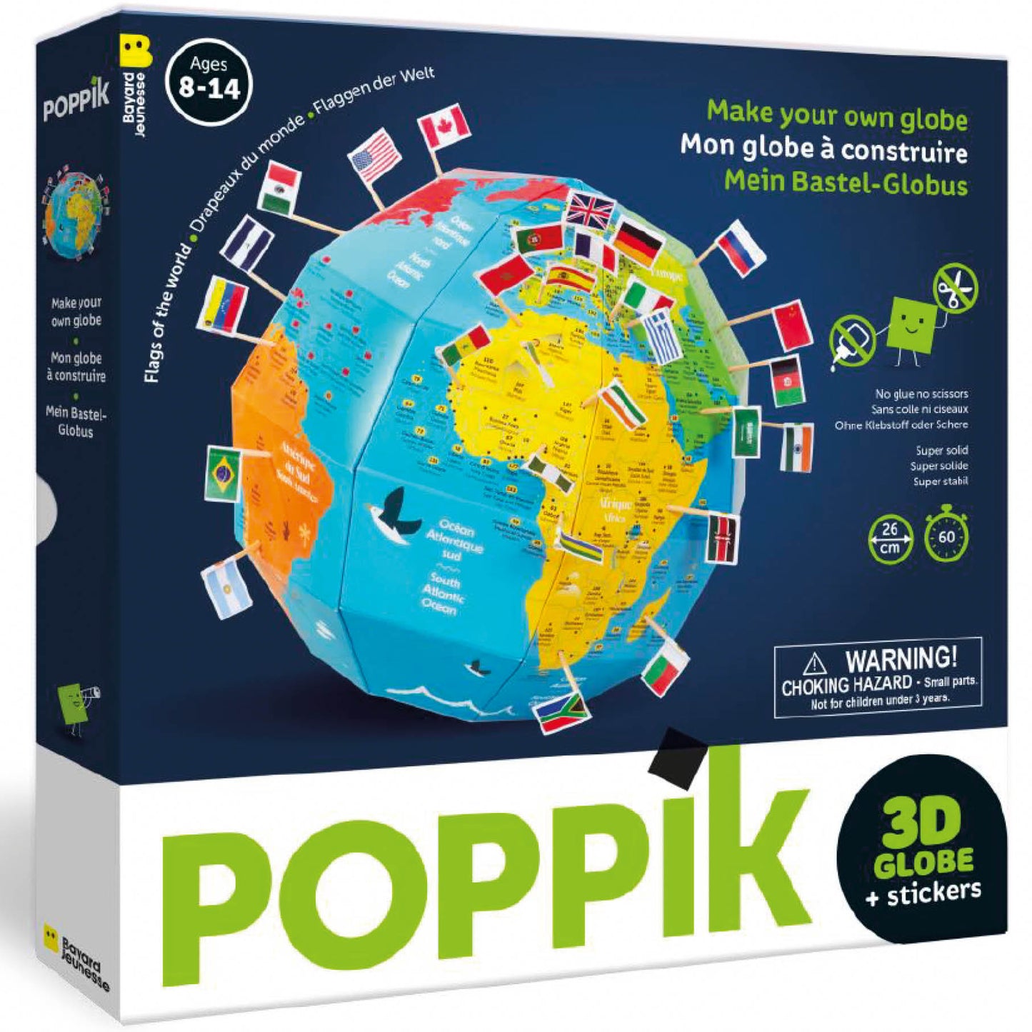 Globo montável Bandeiras - Poppik