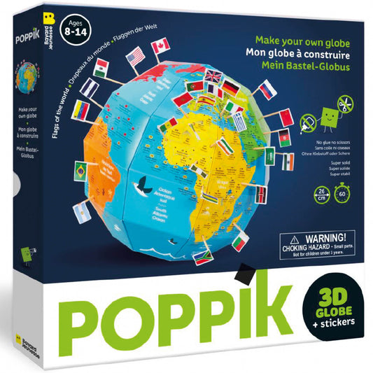 Globo montável Bandeiras - Poppik