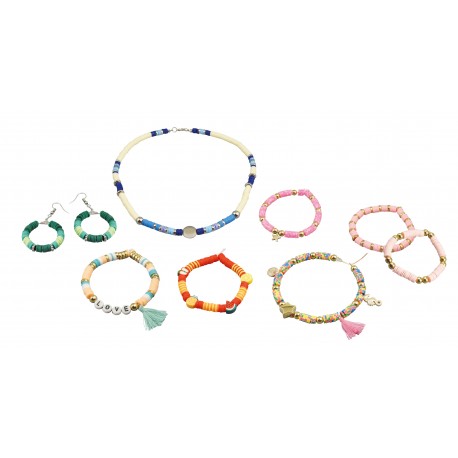 Kit fazer bijutaria com missangas - Heishi