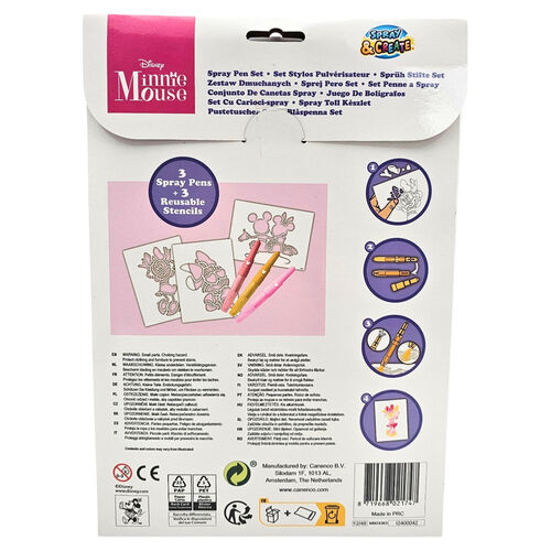Livro colorir A4 c/ canetas spray - Minnie