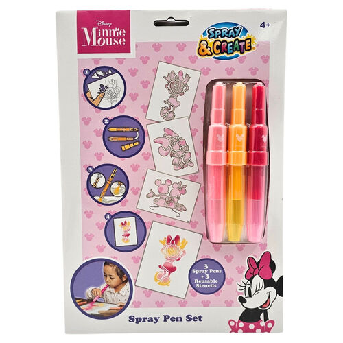 Livro colorir A4 c/ canetas spray - Minnie