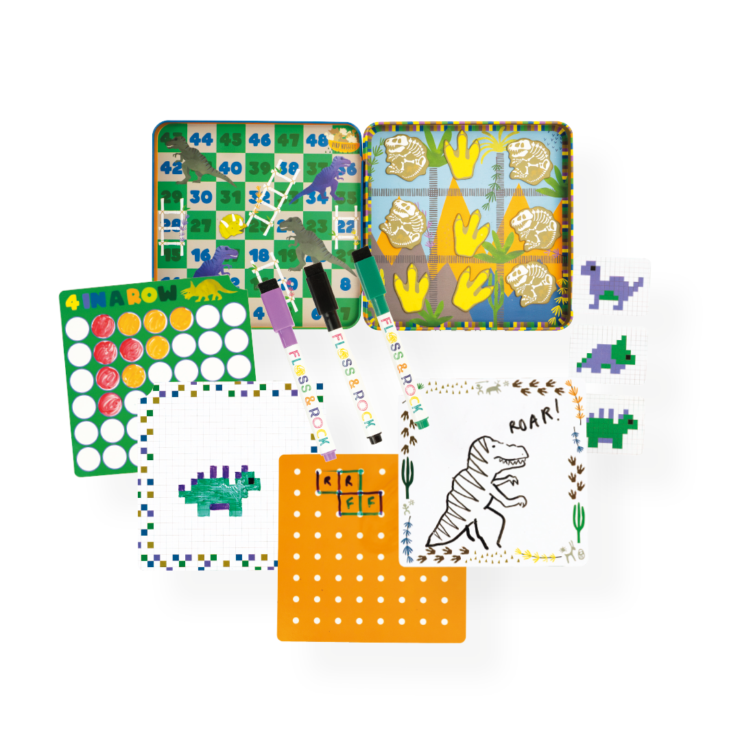 Conjunto de 6 jogos magnéticos - Dinossauros