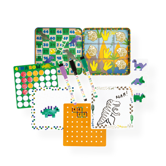 Conjunto de 6 jogos magnéticos - Dinossauros