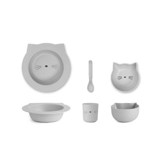 Conjunto de Refeição Barbara Bamboo - Cat Dumbo Grey