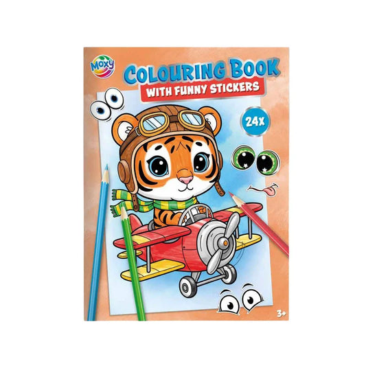 Livro de colorir com autocolantes - Tigre