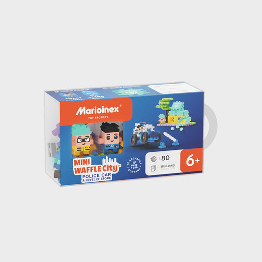 Carro de polícia e loja de joias 80pcs - Mini Waffle City