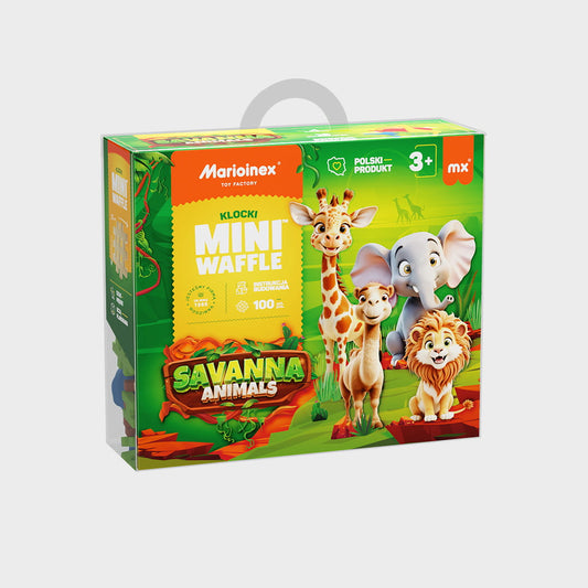 Animais Savanna 100pcs - Mini Waffle