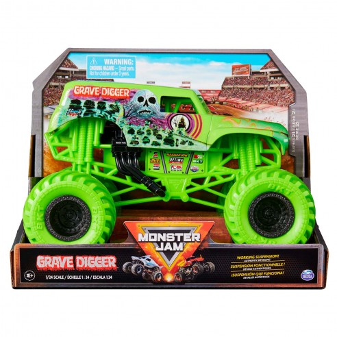 Carro 1:24 Die Cast GravDigger - Monster Jam