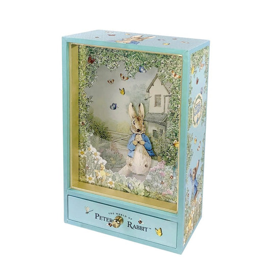 Caja de música y luz nocturna Peter Rabbit - azul