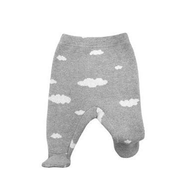 Calça de Bebe com Pés de Nuvem 0-3m