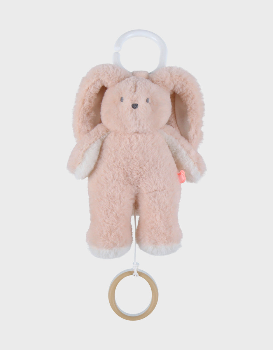 Mini peluche musical de 20 cm - Coelho Rosa