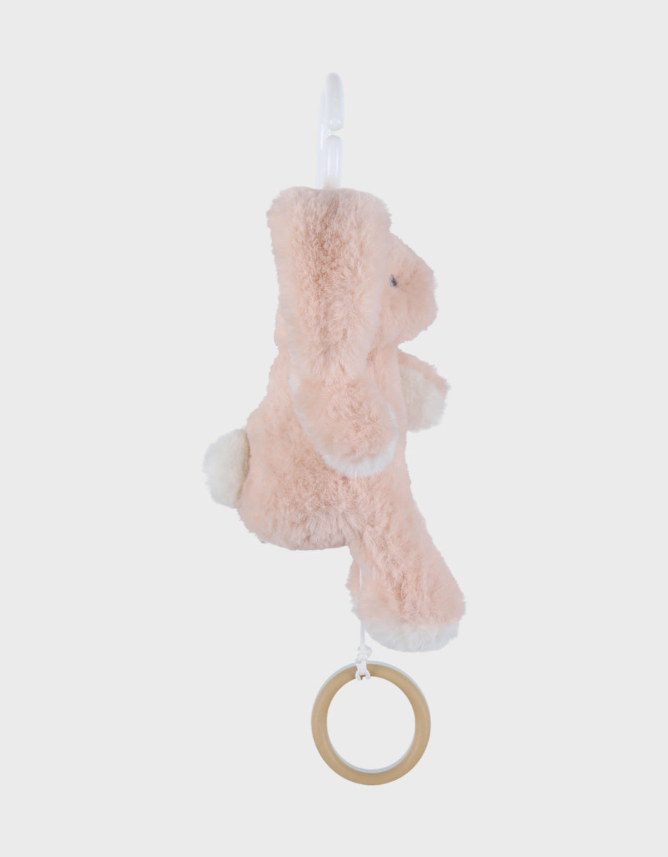 Mini peluche musical de 20 cm - Coelho Rosa