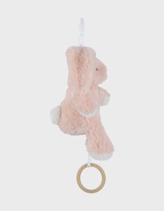 Mini peluche musical de 20 cm - Coelho Rosa