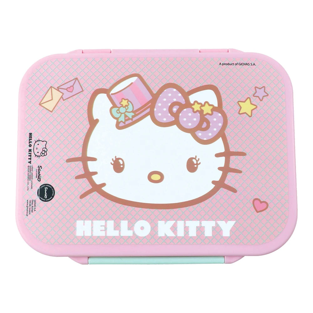 Lancheira com 3 compartimentos - Hello Kitty
