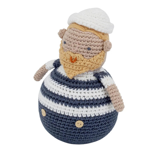 Boneco Com Chocalho de crochet sempre em pé  - Seven Seas Sailor