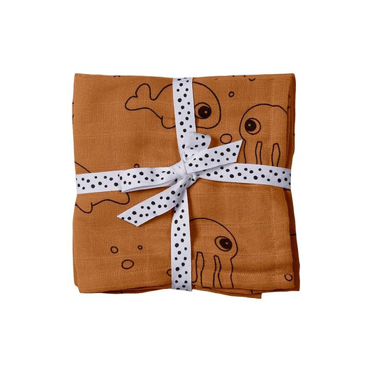 Conjunto de 2 Swaddles - Mostarda