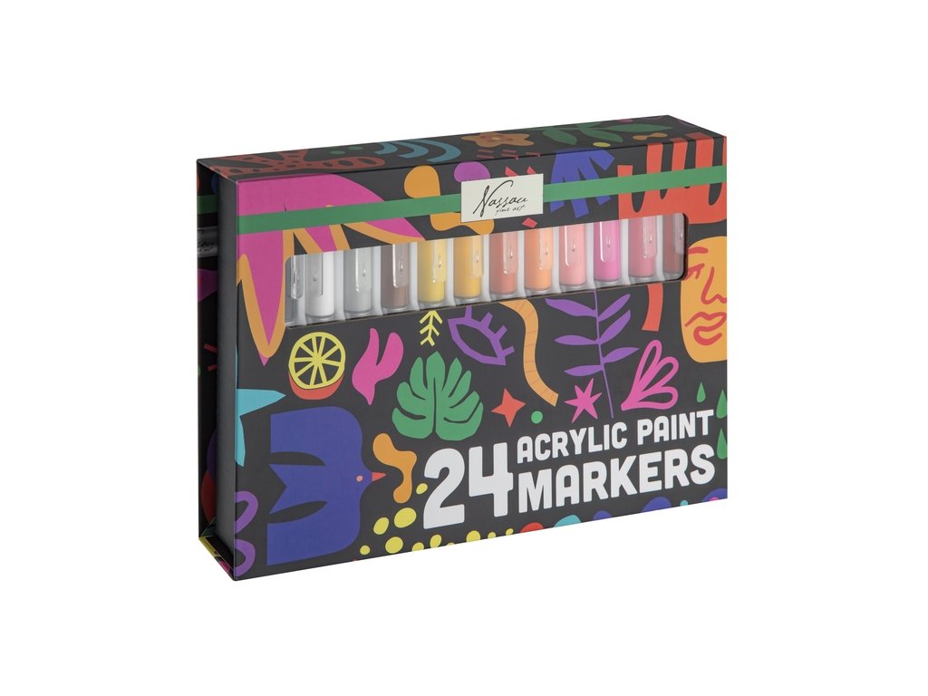 Marcadores acrilicos 24 pcs