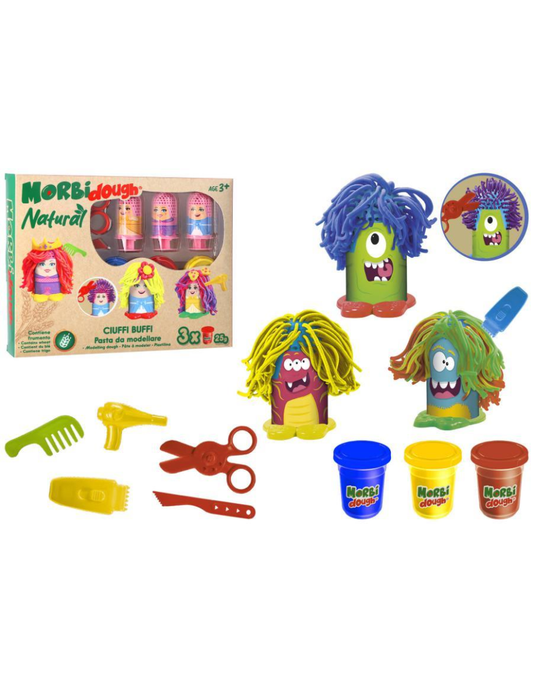 Plasticina Cabelo Maluco c/acessorio 3X25GR