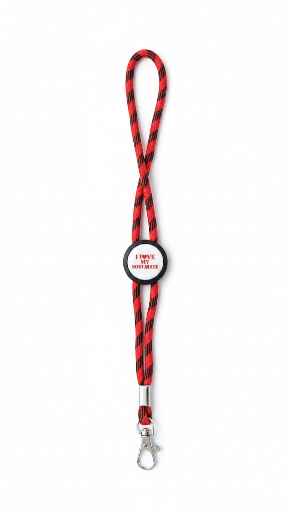 Fita/lanyard porta chaves ou cartões - I Love My Soulmate
