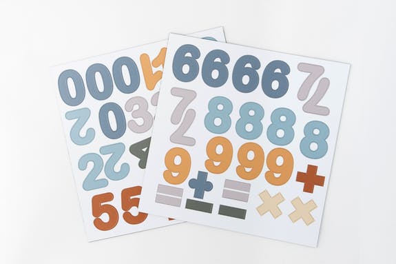 Números com íman para quadro magnético azul caramelo - pack de 100