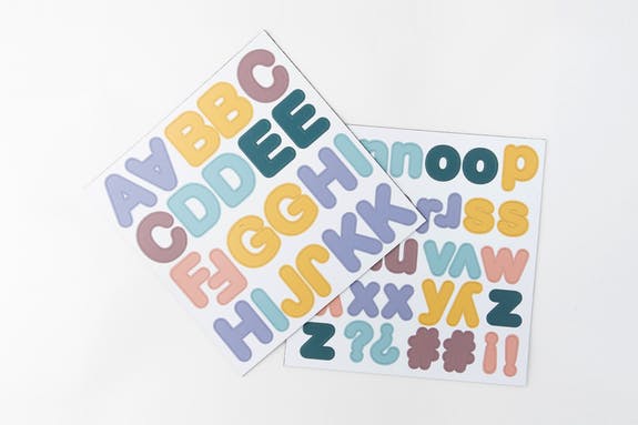 Letras com íman para quadro magnético pastel - pack de 125