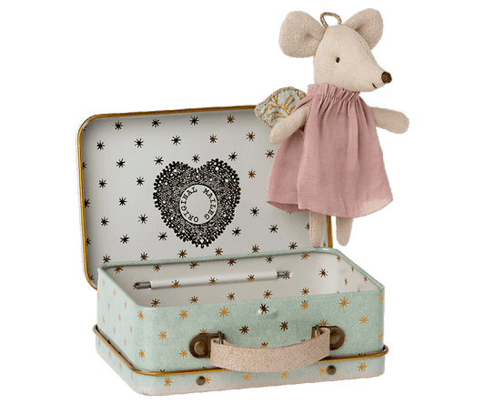 Ratón ángel de la guarda en lata menta - Maileg