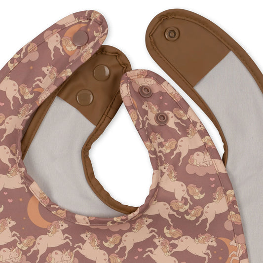 Paquete de 2 baberos para cena - Unicorn Blush / Toasted Coconut