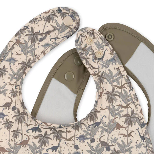 Paquete de 2 baberos para la cena - Dino Blue / Overland trek