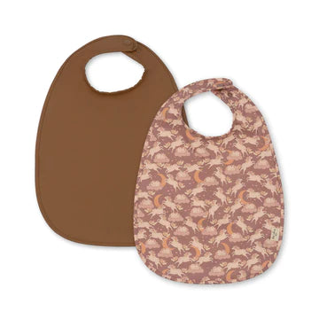 Paquete de 2 baberos para cena - Unicorn Blush / Toasted Coconut