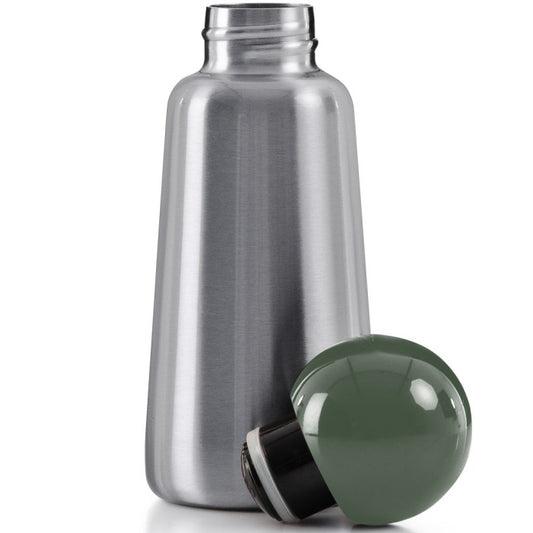 Garrafa térmica aço inoxidável e verde khaki - 300 ml