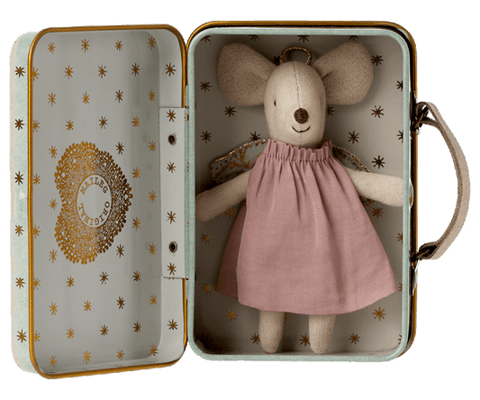 Ratinho anjo da guarda em lata menta - Maileg