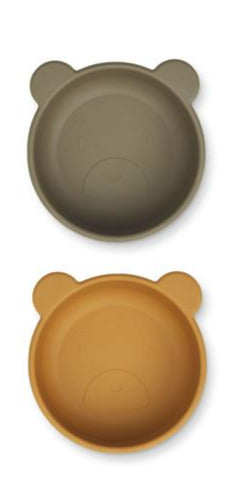 Iggy Silicone Bowls - Urso Caramelo/Verde