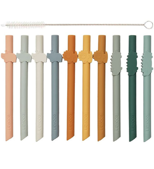 Pack de 10 Palhinhas - Safari mustard multi mix