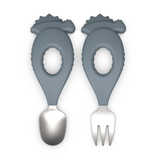 Stanley baby cutlery set Dino - Whale blue